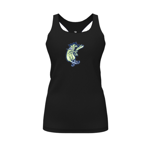 [FT0TRBBK-FYS-LOGO1] Decker Racerback Tank Top (Female Youth S, Black, Logo 1)