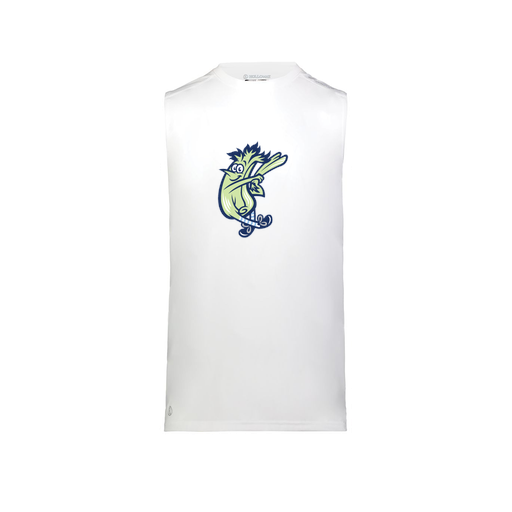 [222593.005.S-LOGO1] Men's CoolDry TankTop (Adult S, White, Logo 1)