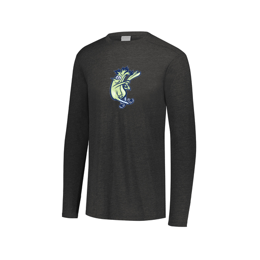 [FTLCUBBK-AXS-LOGO1] Decker Men's Tri-Blend T-Shirt - Long Sleeve (Adult XS, Black, Logo 1)