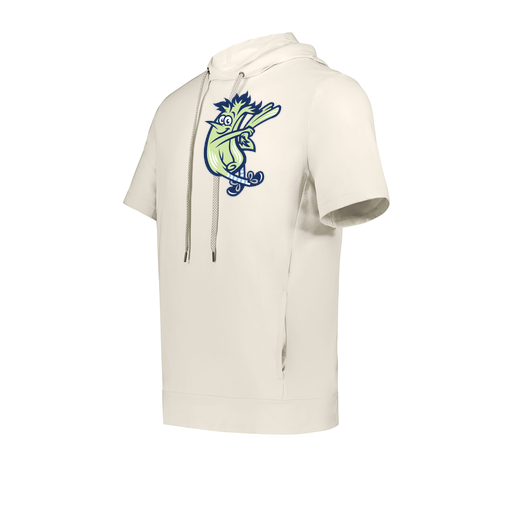 [222505.907.S-LOGO1] Men's Venturs Soft Knit Short Sleeve Hoodie (Adult S, White, Logo 1)